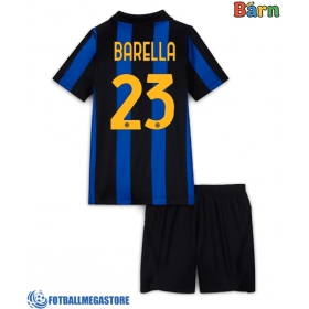 Fotballdrakt Barn Inter Milan Nicolo Barella #23 Hjemmedraktsett 2026-27 Kortermet (+ Korte bukser)